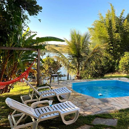 Casa Com Piscina Fundo Pra Represa E Ar Condicionado Casinhabrancadevaranda Ijaci Ngoại thất bức ảnh
