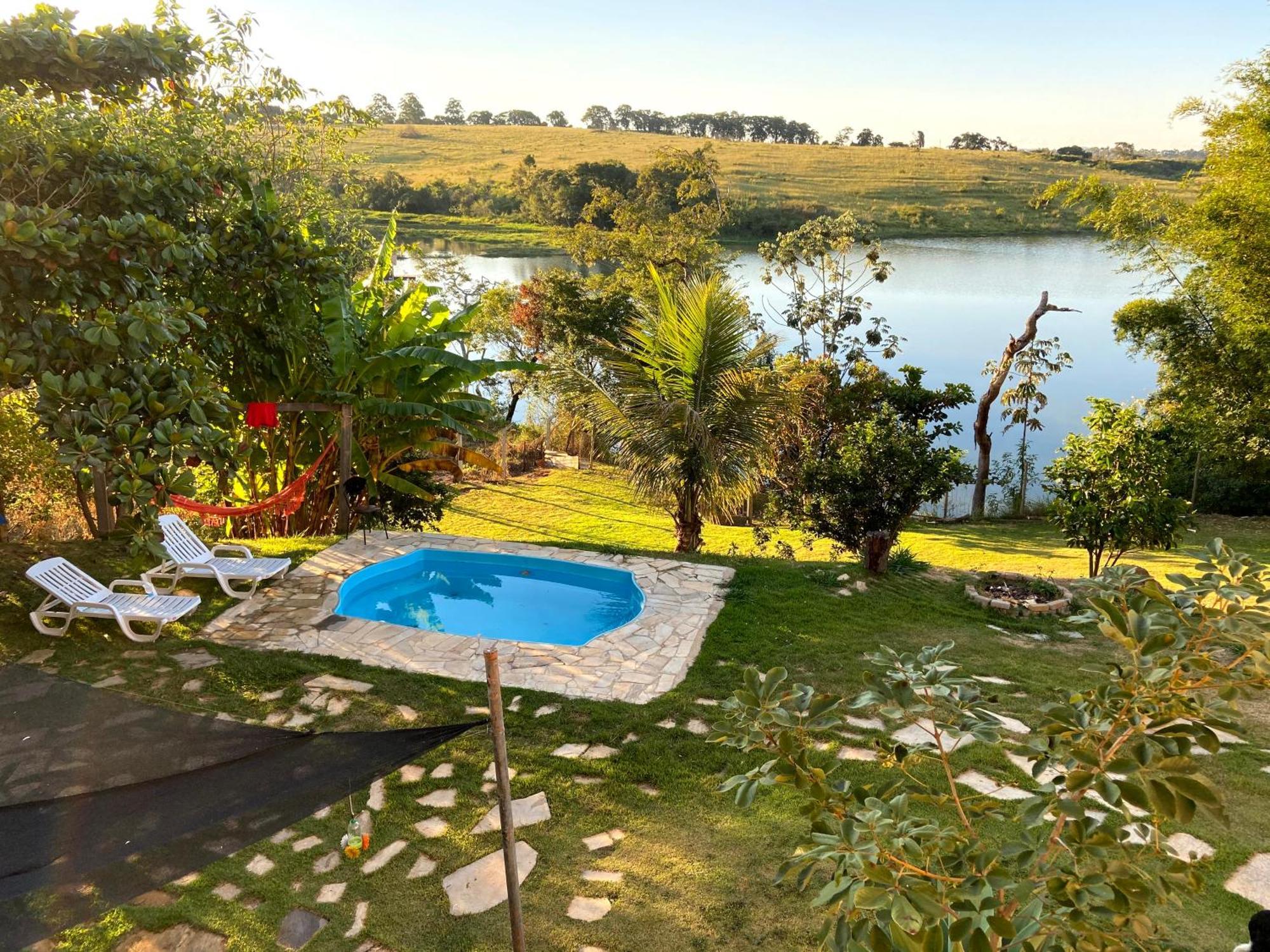 Casa Com Piscina Fundo Pra Represa E Ar Condicionado Casinhabrancadevaranda Ijaci Ngoại thất bức ảnh